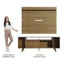 Ver imagem 6 de Rack Madesa Cancun com Pés e Painel para TV até 65 Polegadas Rustic Cor:Rustic