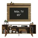 Ver imagem 4 de Rack Madesa Cancun com Pés e Painel para TV até 65 Polegadas Rustic Cor:Rustic