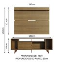 Ver imagem 3 de Rack Madesa Cancun com Pés e Painel para TV até 65 Polegadas Rustic Cor:Rustic