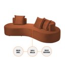 Ver imagem 2 de Sofá Organico 2 Lugares Design Luxo Denver 2,00m Tecido Veludo Laranja Terracota