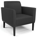 Ver imagem 6 de Sofá Namoradeira e 2 Poltronas Base Madeira Preto Maressa Sintético Preto - Ibiza