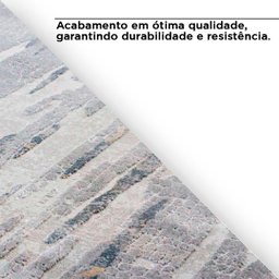 Tapete Adana Sala Quarto 200x250 Cm Tecido Relevo Decorativo - Cinza - 6