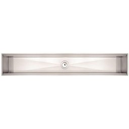 Escorredor Úmido 105x18cm para Sobrepor em Aço Inox com Acabamento Scotch Brite - 1