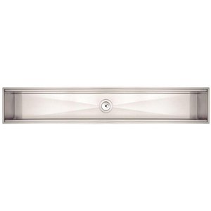 Escorredor Úmido 105x18cm para Sobrepor em Aço Inox com Acabamento Scotch Brite
