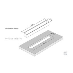 Escorredor Úmido 105x18cm para Sobrepor em Aço Inox com Acabamento Scotch Brite - 4