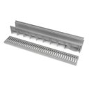 Ver imagem 1 de Grelha Coletora, Ralo Linear P/água Calha Cinza100x15x15cm