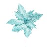 Flor De Natal Poinsétia Decoração para Árvore Cor Turquesa - 1
