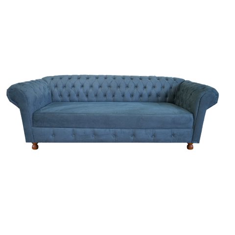 Sofá Chesterfield Capitone Luis XV Suede Petróleo 1,80M / Decoracao , sala tv estar, recepção
