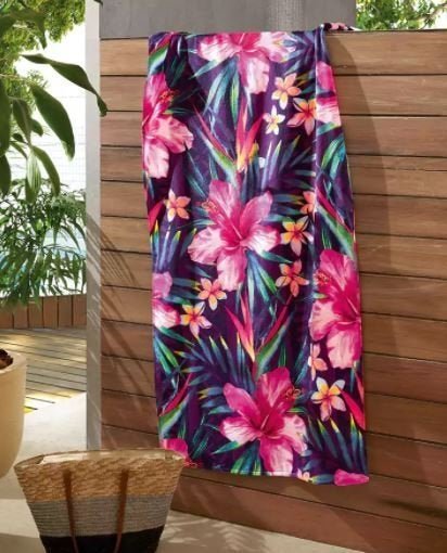 Toalha de Praia Velour Jardim Dohler