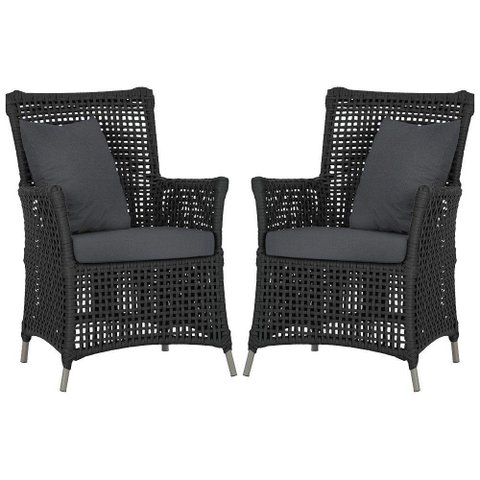 Poltronas Igapó Alumínio Micro Pintura Fendi Corda Náutica e Preto