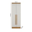 Ver imagem 3 de Guarda Roupa Casal Modulado 2 Portas 3 Gavetas 100% MDF Cairo Marrom/Cinamomo/Fendi
