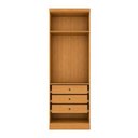 Ver imagem 3 de Guarda-Roupa Modulado 2 Portas 3 Gavetas 100% MDF Cairo