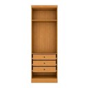 Ver imagem 6 de Guarda Roupa Casal Modulado 2 Portas 3 Gavetas 100% MDF Cairo Marrom/Cinamomo/Fendi