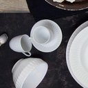 Ver imagem 3 de Jogo 6 Xícaras de Café em Porcelana com Pires Germer Branca 75ml Cafezinho