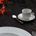 Ver imagem 2 de Jogo 6 Xícaras de Café em Porcelana com Pires Germer Branca 75ml Cafezinho