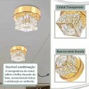 Ver imagem 3 de 5 Plafon Spot Cristal Sobrepor Dourado Polido Banheiro Bet44