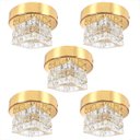 Ver imagem 1 de 5 Plafon Spot Cristal Sobrepor Dourado Polido Banheiro Bet44