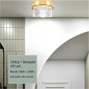 Ver imagem 6 de 5 Plafon Spot Cristal Sobrepor Dourado Polido Banheiro Bet44