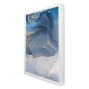 Ver imagem 1 de Quadro Decorativo Abstrato Mármore em Moldura Caixa Tacolado Moldura Caixa 3cm Branca sem Vidro 20 X