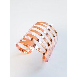 Conjunto 4 Aneis para Guardanapo de Aco Curves Cobre 4Cm - 2