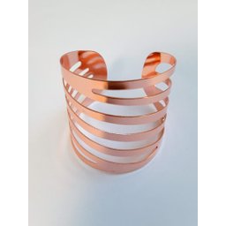 Conjunto 4 Aneis para Guardanapo de Aco Curves Cobre 4Cm - 3