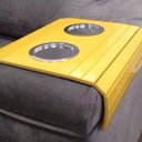 Ver imagem 6 de Kit 02un Esteira Sofá Porta Copo Laqueada Colorida Amarela