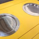 Ver imagem 4 de Kit 02un Esteira Sofá Porta Copo Laqueada Colorida Amarela