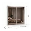 Ver imagem 3 de Guarda-Roupa 2 Portas de Correr com 2 Espelhos e 3 Gavetas Vit