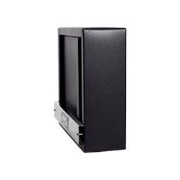 Caixa de Correio Grade Vertical Preto Fosco Tarja Inox Top Moderna - 2