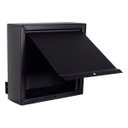 Ver imagem 3 de Caixa de Correio Grade Vertical Preto Fosco Tarja Inox Top Moderna