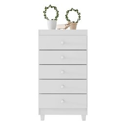 Cômoda Infantil 56cm 5 Gavetas Beka I03 Branco - Mpozenato - 3