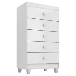 Cômoda Infantil 56cm 5 Gavetas Beka I03 Branco - Mpozenato - 1