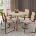 Ver imagem 1 de Conjunto Sala de Jantar 4 Cadeiras Varese Carraro