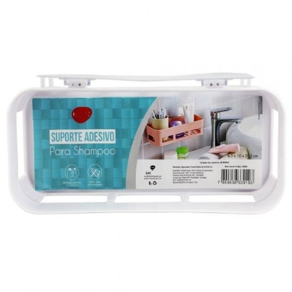 Porta Shampoo Suporte Adesivo de Parede Banheiro Cozinha - 4