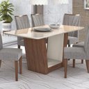 Ver imagem 2 de Mesa de Jantar Tampo de Vidro 90x170cm Apogeu Plus Móveis Lopas