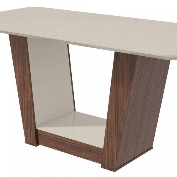 Mesa de Jantar Tampo de Vidro 90x170cm Apogeu Plus Móveis Lopas - 5