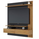 Ver imagem 1 de Painel Home Suspenso para TV 65 Pol. 150cm Buriti C05 Noce Milano/Preto Fosco - Mpozenato