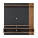 Ver imagem 7 de Painel Home Suspenso para TV 65 Pol. 150cm Buriti C05 Noce Milano/Preto Fosco - Mpozenato