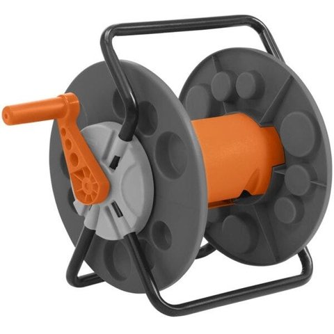 Enrolador de Mangueira SEM RODINHAS 55M Tramontina CINZA / LARANJA