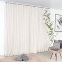 Ver imagem 1 de Cortina Wave para Trilho Suíço de Linho Gaze Flamê Off White 6m x 2,80m para Trilho de 3 Metros Simp