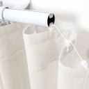 Ver imagem 2 de Cortina Wave para Trilho Suíço de Linho Gaze Flamê Off White 6m x 2,80m para Trilho de 3 Metros Simp