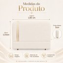 Ver imagem 4 de Cabeceira Glória Queen Estofada com Detalhes Dourados Bz Off White