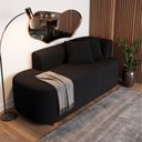 Ver imagem 5 de Sofá Orgânico Curvo Feijão Confortável Sala Estúdio Noma Bouclê Preto Montanari'S Decor