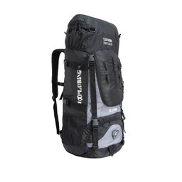MOCHILA 75L CAMPING ESPORTE ESCOTEIROS ACAMPAMENTO REFORÇADA:Preto - 1