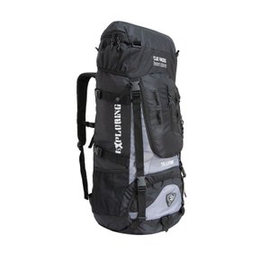 MOCHILA 75L CAMPING ESPORTE ESCOTEIROS ACAMPAMENTO REFORÇADA:Preto