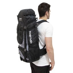 MOCHILA 75L CAMPING ESPORTE ESCOTEIROS ACAMPAMENTO REFORÇADA:Preto - 7