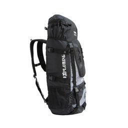 MOCHILA 75L CAMPING ESPORTE ESCOTEIROS ACAMPAMENTO REFORÇADA:Preto - 3