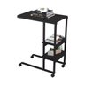 Mesa Auxiliar Fit Preta Para Sofá  Com Rodinhas Notebook - 2