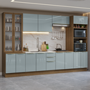 Ver imagem 1 de Armário de Cozinha Completa 340cm Rustic/Cinza Lux Madesa 02