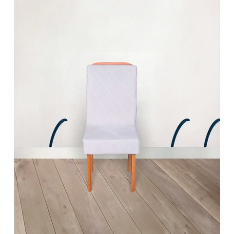 Cadeira de Jantar Eliza Branco Abílio Branco Bege